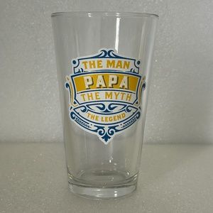 Papa The Man The Myth The Legend 16 oz Beer Glass